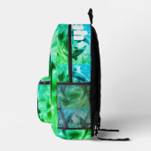 Sac À Dos Imprimé Monogramme Bleu & Vert Dolphins Océan | (Droite)