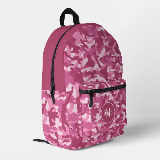 Sac À Dos Imprimé Monogramme Caméra rose à deux tons (Coin arrière gauche)