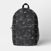Sac à dos imprimé monogramme camouflage foncé (Recto)