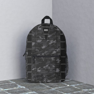 Sac à dos imprimé monogramme camouflage foncé
