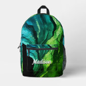 Sac À Dos Imprimé monogramme d'art en marbre chic à parties scintill (Recto)