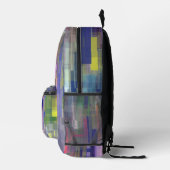 Sac À Dos Imprimé Monogramme d'art moderne violet Pickleball (Droite)