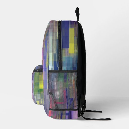 Sac À Dos Imprimé Monogramme d'art moderne violet Pickleball (Droite)