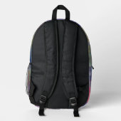 Sac À Dos Imprimé Monogramme d'art moderne violet Pickleball (Verso)