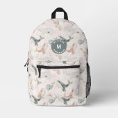 Sac À Dos Imprimé Monogramme de baleines mystiques Pastel (Recto)