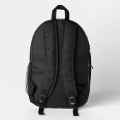 Sac À Dos Imprimé Monogramme de l'espace externe rétro (Verso)