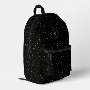 Sac À Dos Imprimé Monogramme de luxe Arrière - plan noir