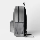 Sac À Dos Imprimé Monogramme de métal brossé argent Nom (Droite)