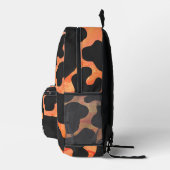 Sac À Dos Imprimé Monogramme de Motif de vache noire et orange (Droite)