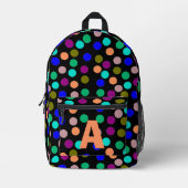 Sac À Dos Imprimé monogramme de points colorés (Recto)