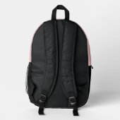 Sac À Dos Imprimé Monogramme de script Nom personnalisé Polka Noir C (Verso)