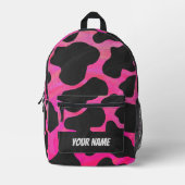 Sac À Dos Imprimé Monogramme de vache rose et noire (Recto)