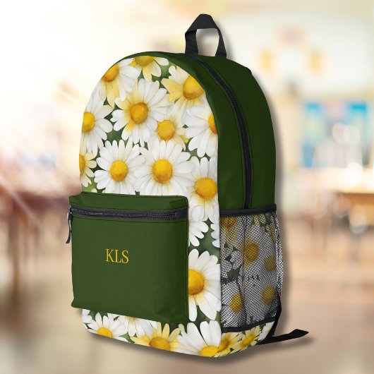 Sac À Dos Imprimé Monogramme des marguerites d'été