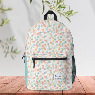 Sac À Dos Imprimé Monogramme élégant de bulles de savon rondes à l'a