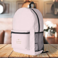 Monogramme Elegant Minimal Blush rose et or
