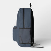 Sac À Dos Imprimé Monogramme Élégant Minimal Classic Navy Monogramme (Droite)