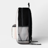 Sac À Dos Imprimé Monogramme en acier brossé brillant (Droite)
