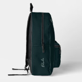 Sac À Dos Imprimé Monogramme et nom de feuilles d'aquarelle (Gauche)