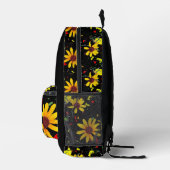 Sac À Dos Imprimé Monogramme Fleur Jaune Floral  (Droite)