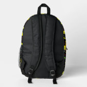 Sac À Dos Imprimé Monogramme Fleur Jaune Floral  (Verso)