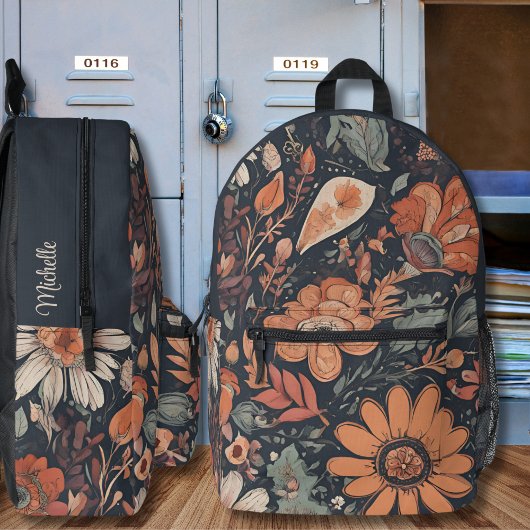 Sac À Dos Imprimé Monogramme floral bohème