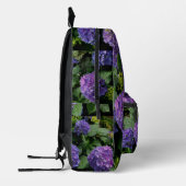 Sac À Dos Imprimé Monogramme floral élégant bleu violet vert (Gauche)