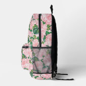 Sac À Dos Imprimé Monogramme Floral Élégant rose (Droite)