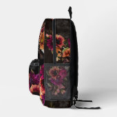 Sac À Dos Imprimé Monogramme floral fuchsia orange gras (Droite)