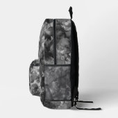 Sac À Dos Imprimé Monogramme Initial Aquarelle Filles Noir Blanc (Droite)