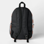 Sac À Dos Imprimé Monogramme Initiales Orange En vichy Buffalo Check (Verso)