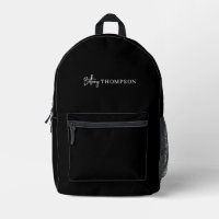 Monogramme moderne classique noir et de script