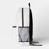 Sac À Dos Imprimé Monogramme Moderne Ivoire (Droite)