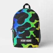 Sac À Dos Imprimé Monogramme Motif de vache arc-en-ciel (Recto)