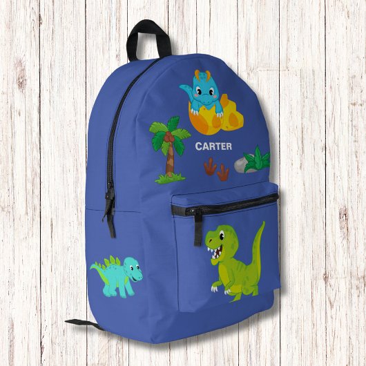 Sac À Dos Imprimé Monogramme Motif Dinosaure Aquarelle Cute