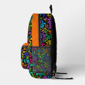 Sac À Dos Imprimé Monogramme Neon Orange Squiggle (Droite)