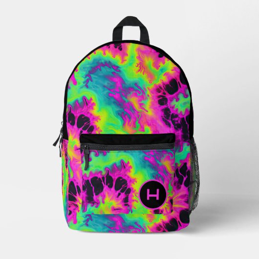 Sac À Dos Imprimé Monogramme Neon Tie Dye (Recto)