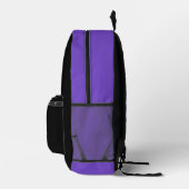 Sac À Dos Imprimé Monogramme noir violet (Droite)