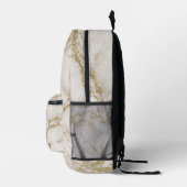 Sac À Dos Imprimé Monogramme Or Élégant Personnalisé (Droite)