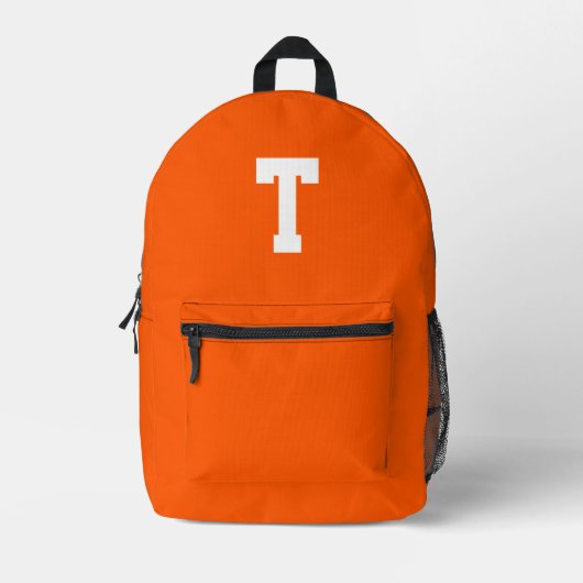 Sac À Dos Imprimé Monogramme orange simple (Recto)