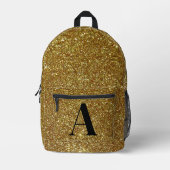Sac À Dos Imprimé Monogramme pailleté or (Recto)