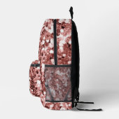 Sac À Dos Imprimé Monogramme pailleté rose (Droite)