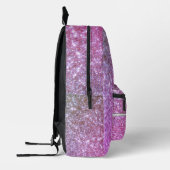 Sac À Dos Imprimé Monogramme pailleté scintillant rose (Gauche)