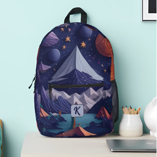 Sac À Dos Imprimé Monogramme Personnalisé, Cool & Moderne