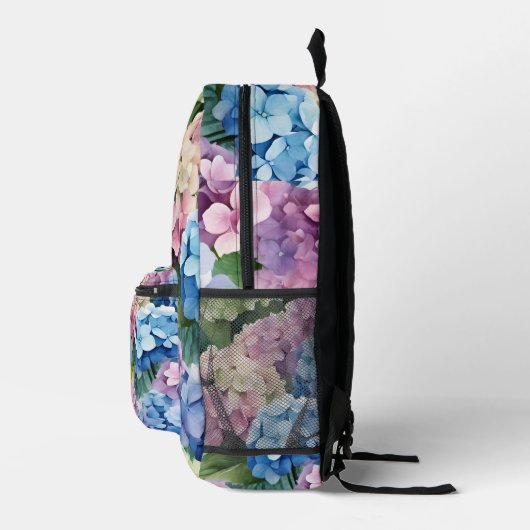 Sac À Dos Imprimé Monogramme personnalisé Hydrangea Flower Backpac (Droite)