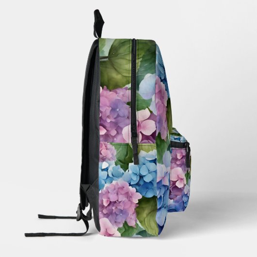 Sac À Dos Imprimé Monogramme personnalisé Hydrangea Flower Backpac (Gauche)