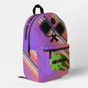Sac À Dos Imprimé Monogramme plaisir dégradé et rayures Pickleball