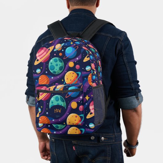 Sac À Dos Imprimé Monogramme Planètes rétro (Insitu (Modèle))