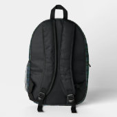 Sac À Dos Imprimé Monogramme préppy vert et bleu plaid (Verso)