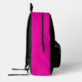 Sac À Dos Imprimé Monogramme rose chaud noir (Gauche)