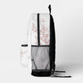 Sac À Dos Imprimé Monogramme Rose Fleur de Cerisier (Droite)